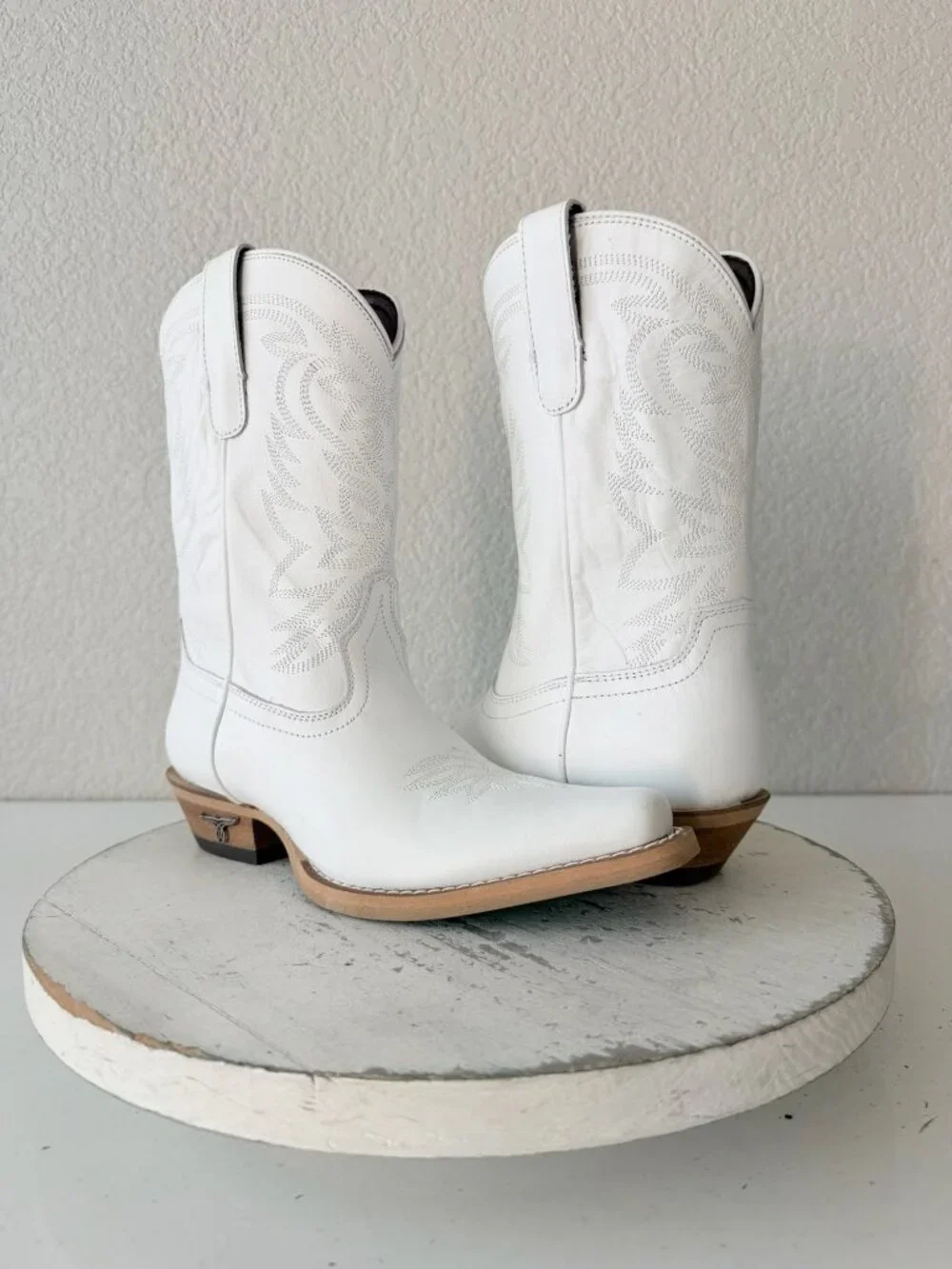 Lane Smokeshow Girls White Cowboy Boots Size 1 Western Cowgirl Kids Childrens